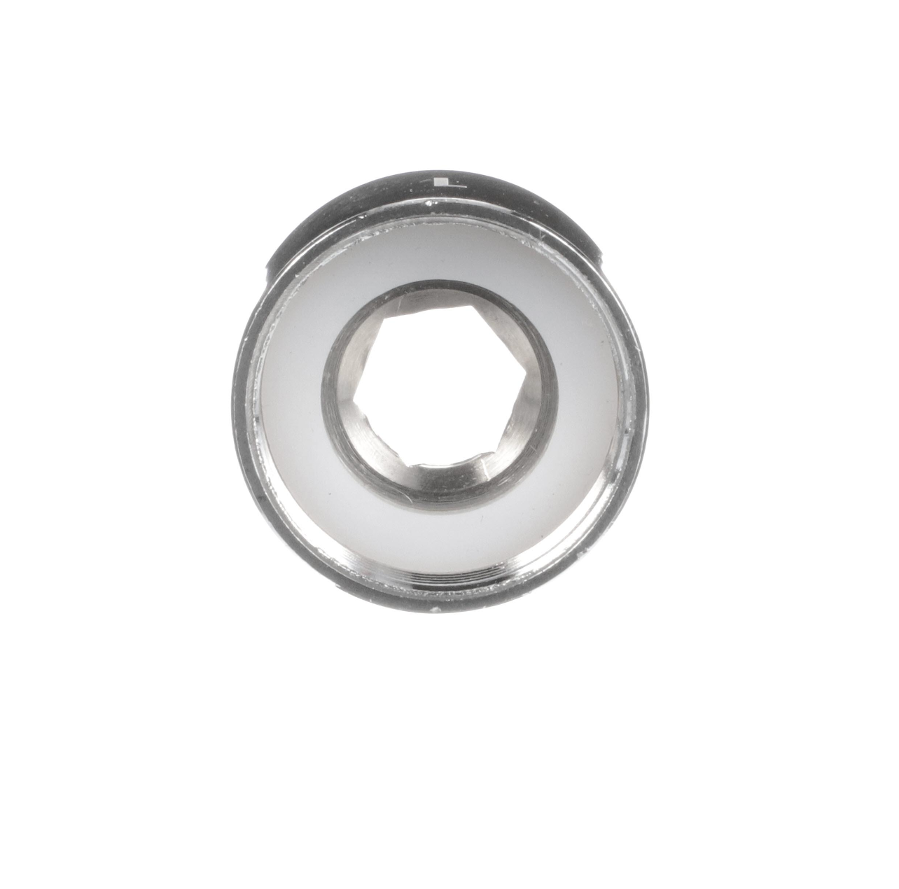 Chrome Plated Brass Spout Adapter Converts Encore Swivel Spout to Fit T & S Faucet