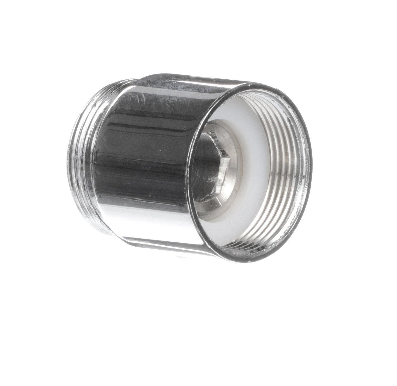 Chrome Plated Brass Spout Adapter Converts Encore Swivel Spout to Fit T & S Faucet