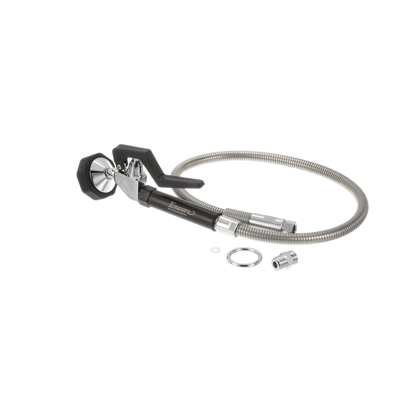 Encore Pre-Rinse Hose 44" long with Angled Spray and adapters