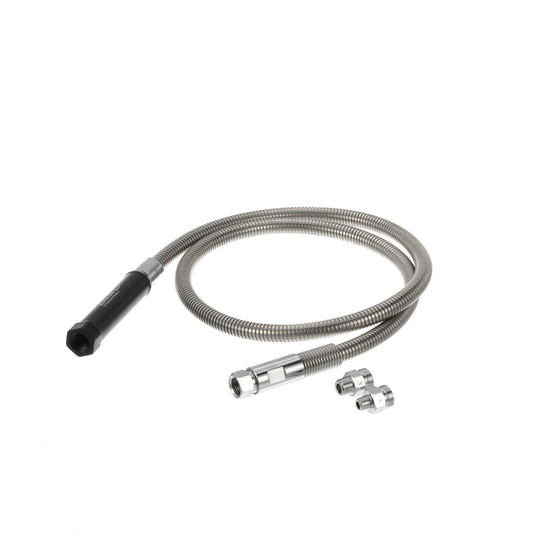 Encore Stainless Steel Pre Rinse Hose 60" Universal with Grip and Adapters