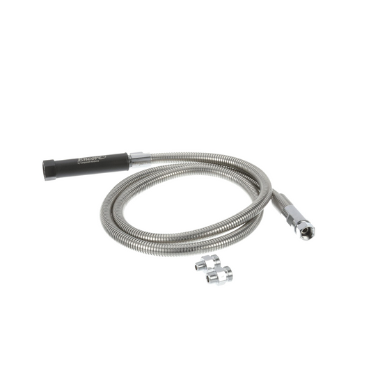 Encore Stainless Steel Pre Rinse Hose 72" Universal with Grip and Adapters
