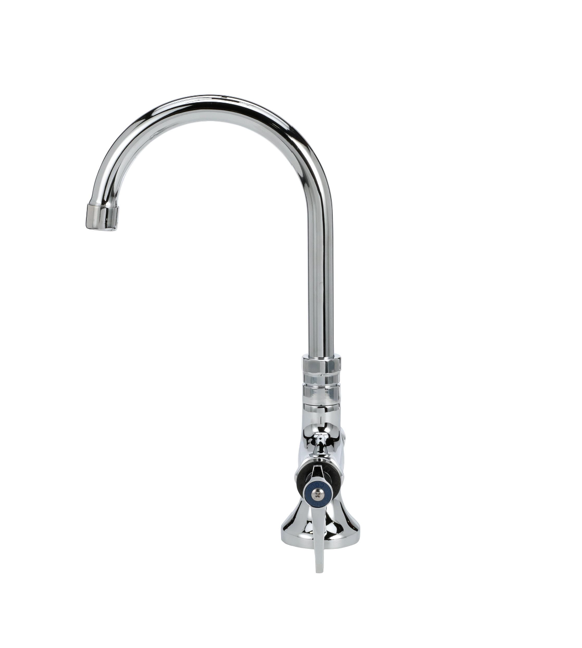 Encore® Brass Chrome Plated Double Pantry Faucet with 6" Swivel Gooseneck Spout and Lever Handles