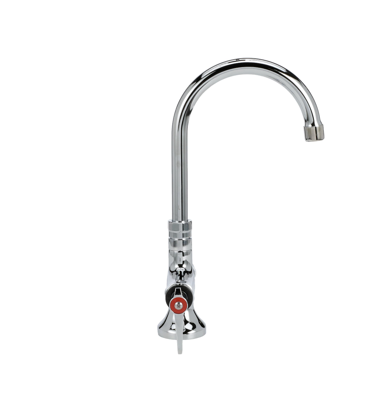 Encore® Brass Chrome Plated Double Pantry Faucet with 6" Swivel Gooseneck Spout and Lever Handles