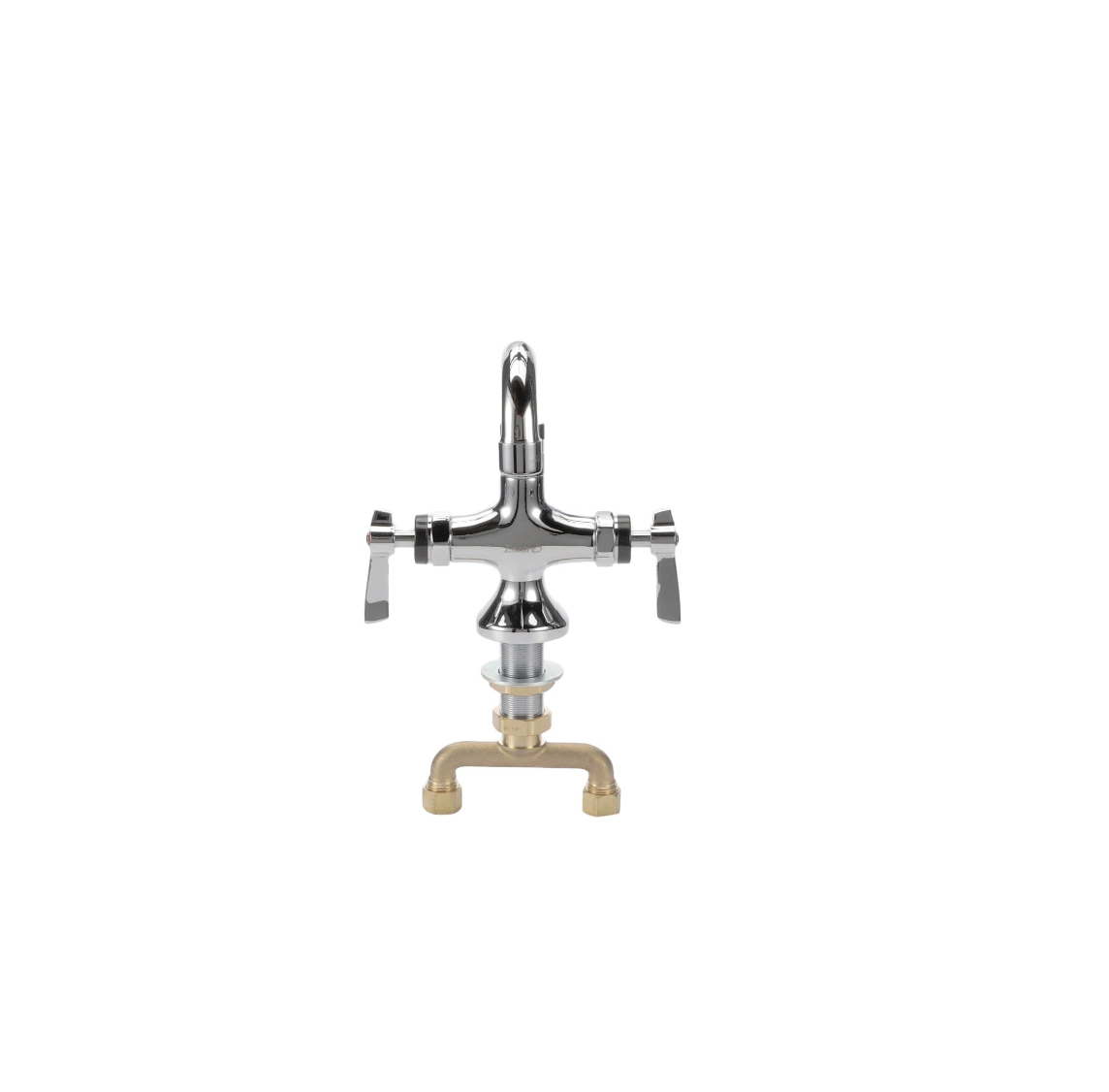 Encore® Brass Chrome Plated Double Pantry Faucet with 12" Stainless Steel Horizontal Swing Spout