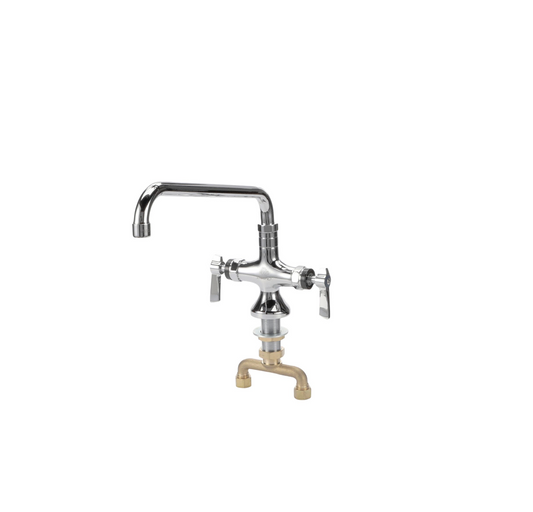 Encore® Brass Chrome Plated Double Pantry Faucet with 12" Stainless Steel Horizontal Swing Spout