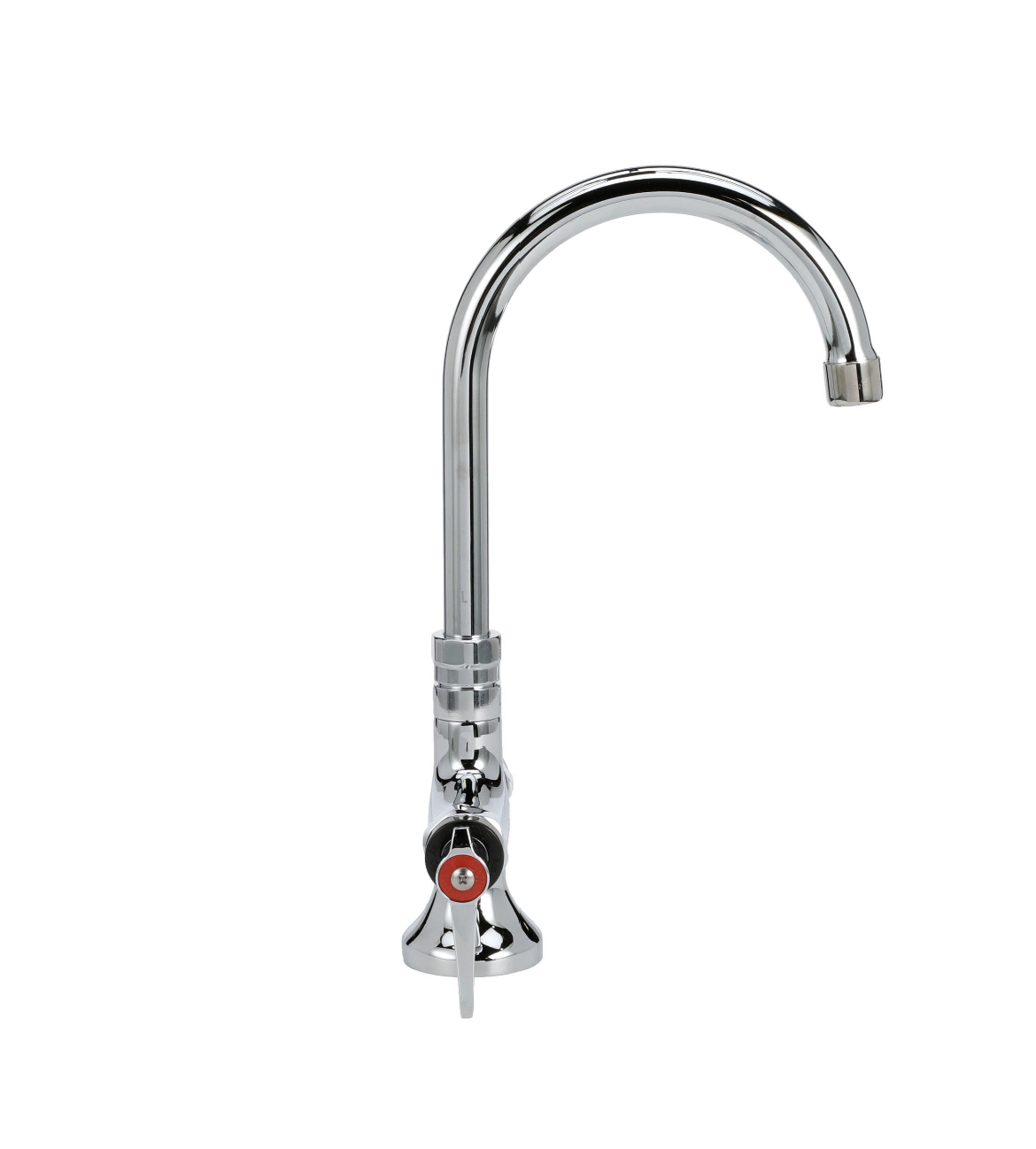 Encore® Brass Chrome Plated Double Pantry Faucet with 6-1/2" Swivel Gooseneck Spout and Ceramic Valves
