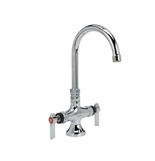 Encore® Brass Chrome Plated Double Pantry Faucet with 6-1/2" Swivel Gooseneck Spout and Ceramic Valves