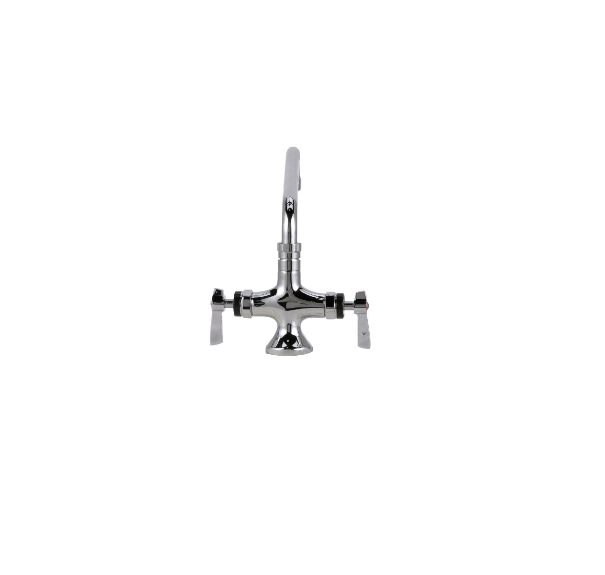 Encore® Brass Chrome Plated Double Pantry Faucet with 10" Swivel Spout and Ceramic Valves