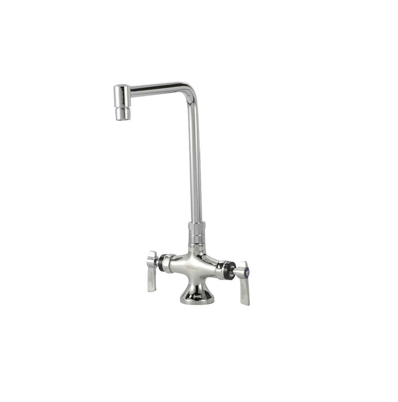 Encore® Brass Chrome Plated Double Pantry Faucet with 8" Swivel Cast Spout and Ceramic Valves