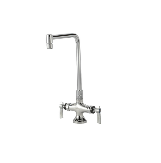 Encore® Brass Chrome Plated Double Pantry Faucet with 8" Swivel Cast Spout and Ceramic Valves