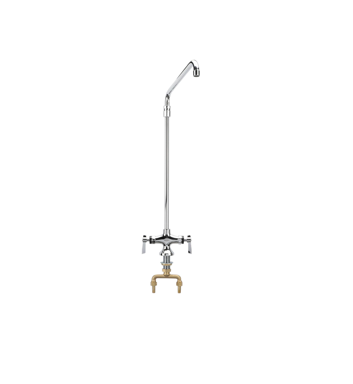Encore® Brass Chrome Plated Double Pantry Faucet with Elevated 12" Swivel Spout