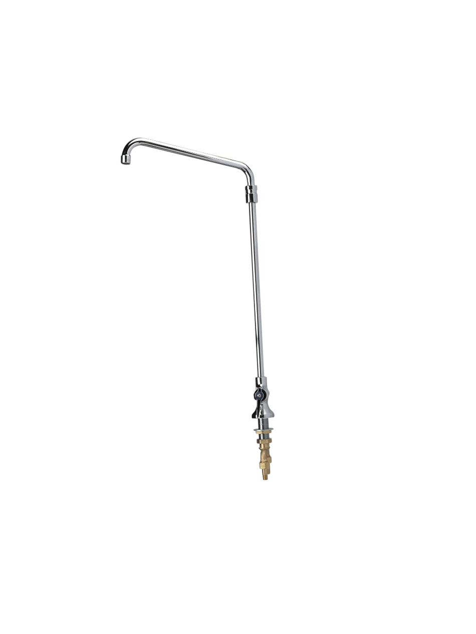 Encore® Brass Chrome Plated Double Pantry Faucet with Elevated 12" Swivel Spout