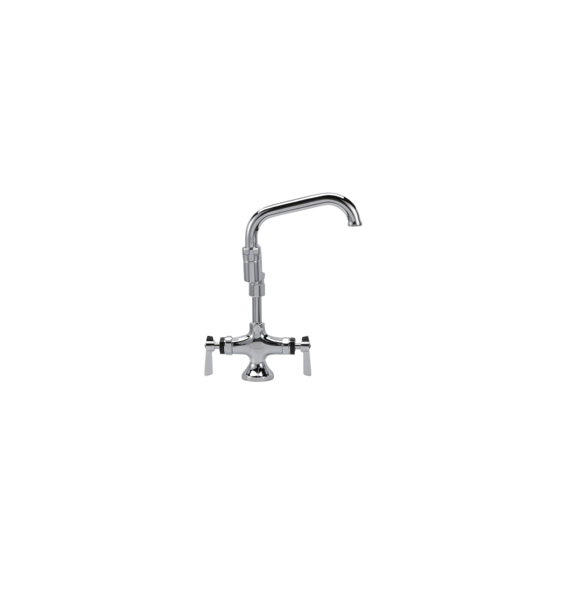 Encore® Brass Chrome Plated Double Pantry Faucet with Elevated 18" Double Jointed Swivel Spout