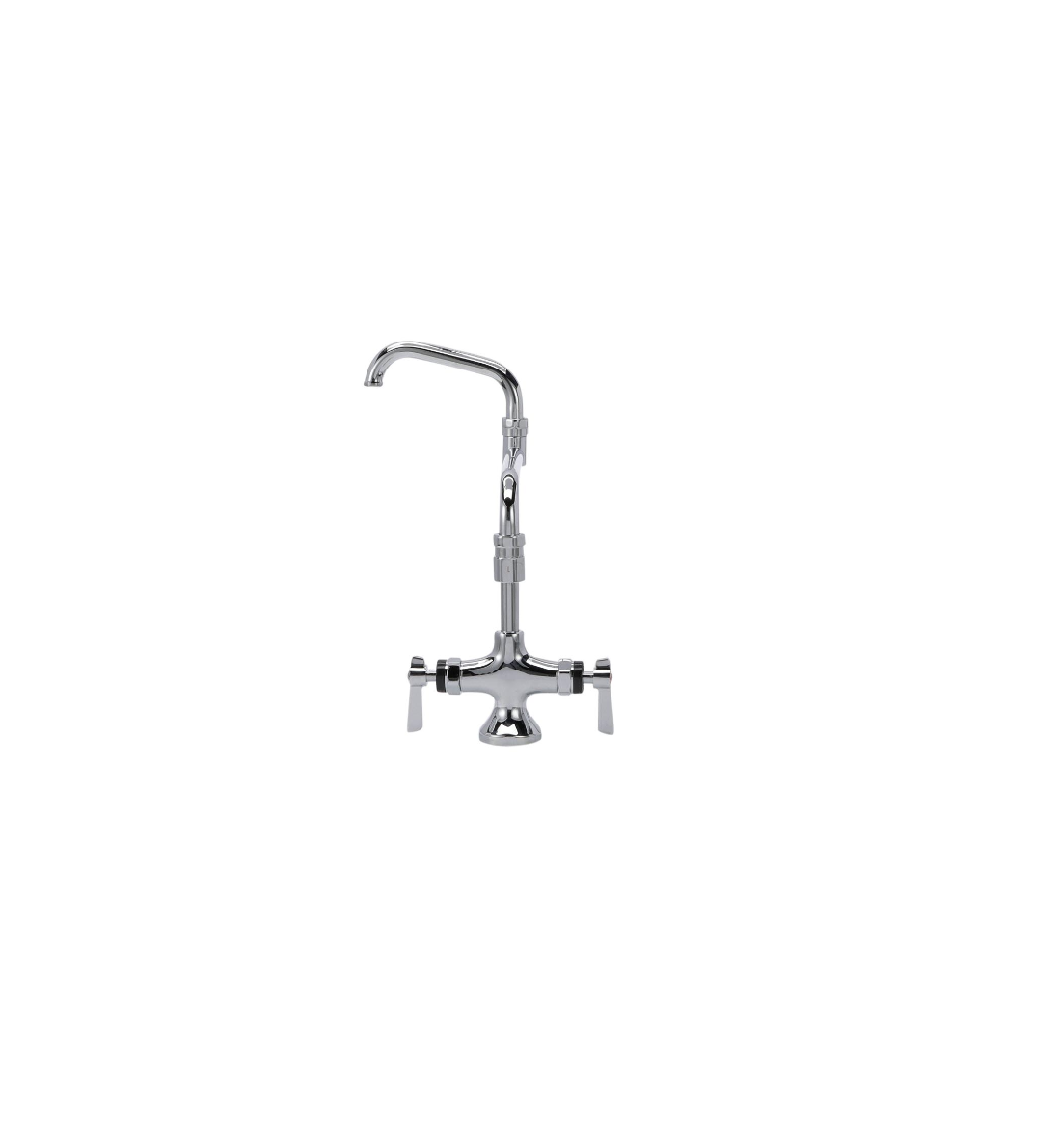 Encore® Brass Chrome Plated Double Pantry Faucet with Elevated 18" Double Jointed Swivel Spout