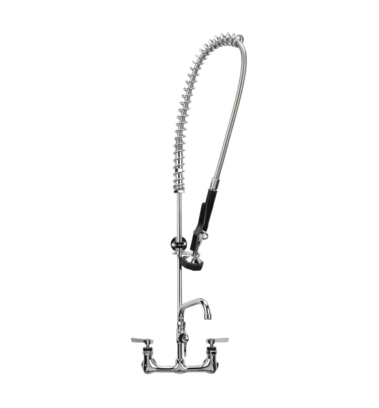 Encore® 8" OC. Brass Chrome Plated Wall Mount Pre Rinse Assembly with 14" Add On Faucet