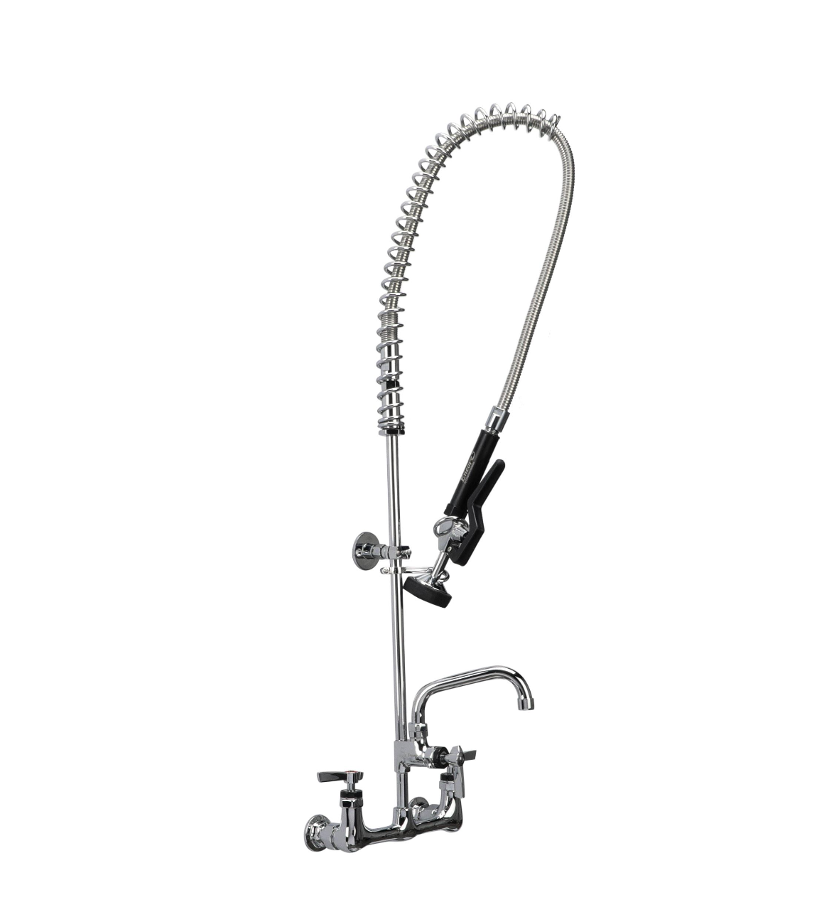 Encore® 8" OC. Brass Chrome Plated Wall Mount Pre Rinse Assembly with 14" Add On Faucet