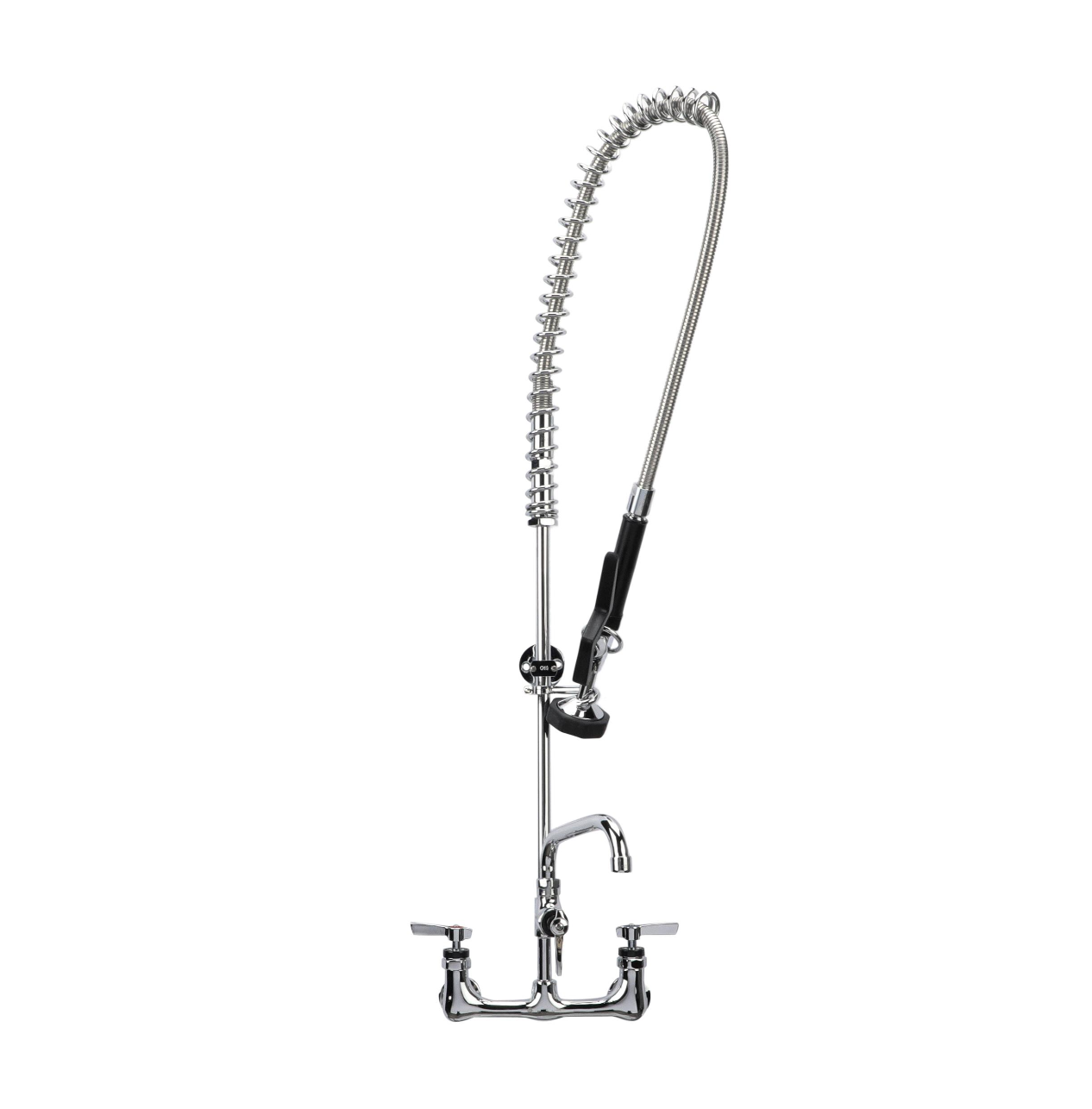 Encore® 8" OC. Brass Chrome Plated Wall Mount Pre Rinse Assembly with 16" Add On Faucet