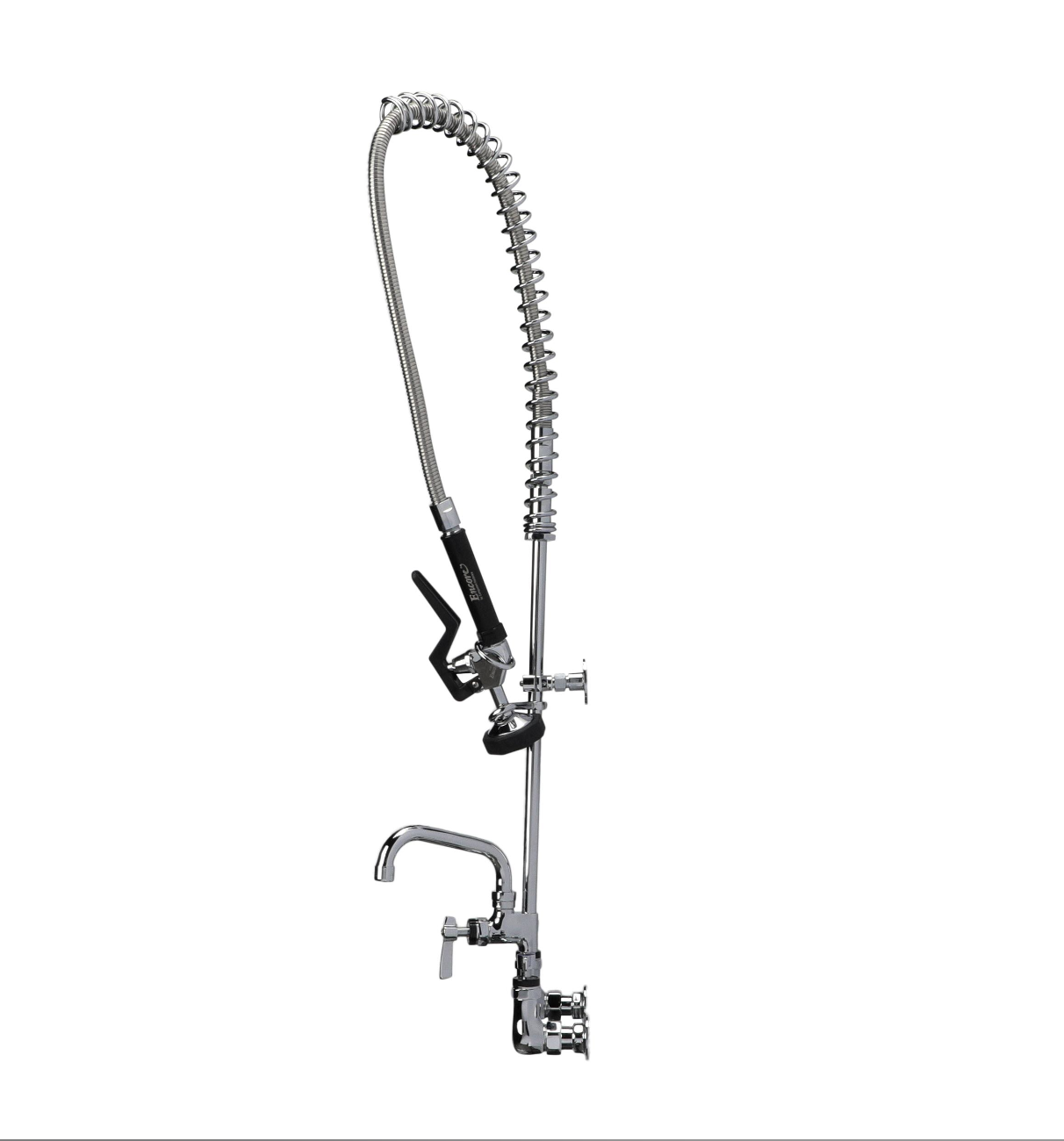 Encore® 8" OC. Brass Chrome Plated Wall Mount Pre Rinse Assembly with 16" Add On Faucet