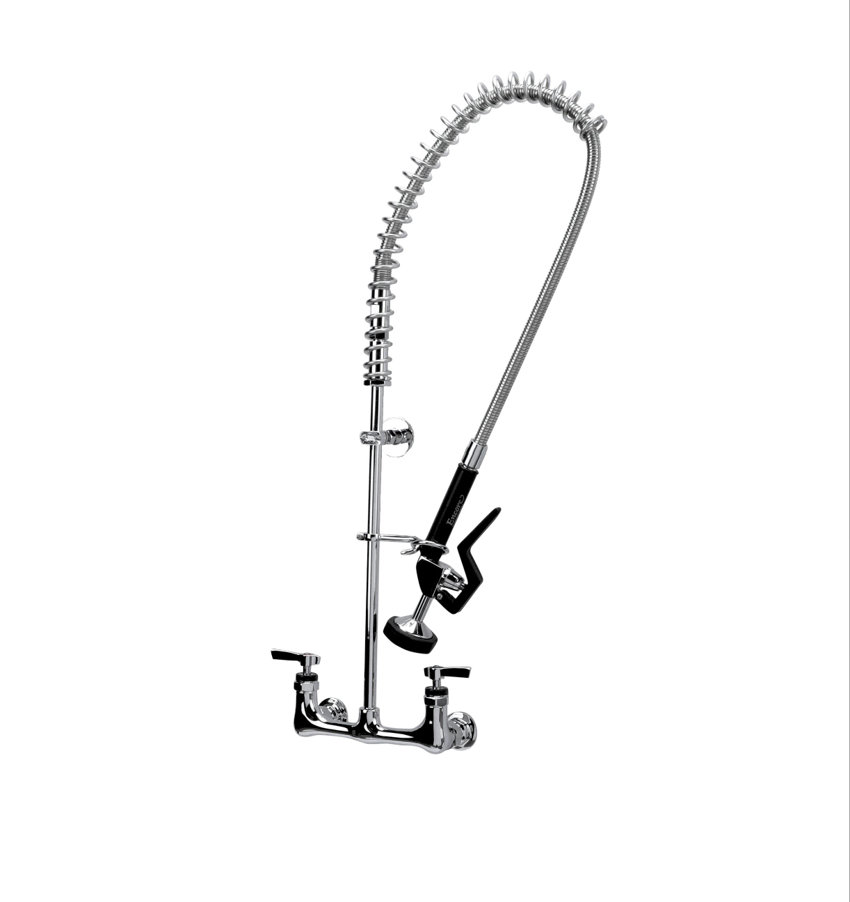 Encore® 8" OC. Brass Chrome Plated Wall Mount Pre Rinse Assembly with Wall Bracket