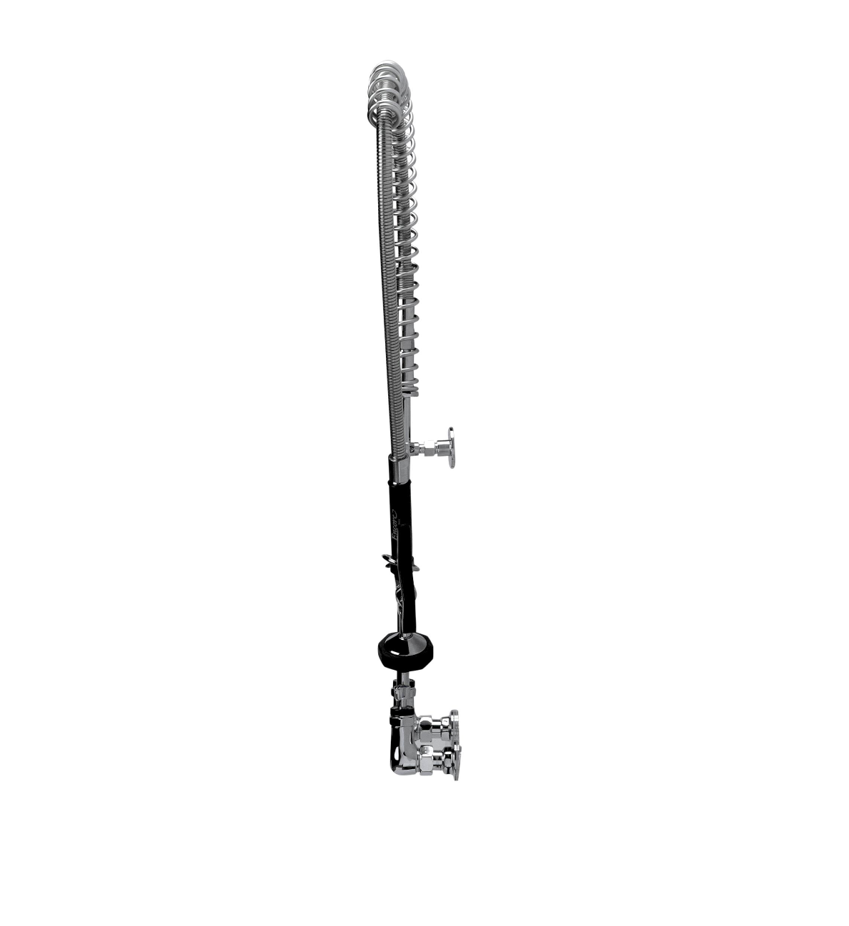 Encore® 8" OC. Brass Chrome Plated Wall Mount Pre Rinse Assembly with Wall Bracket and Stainless Steel Spring