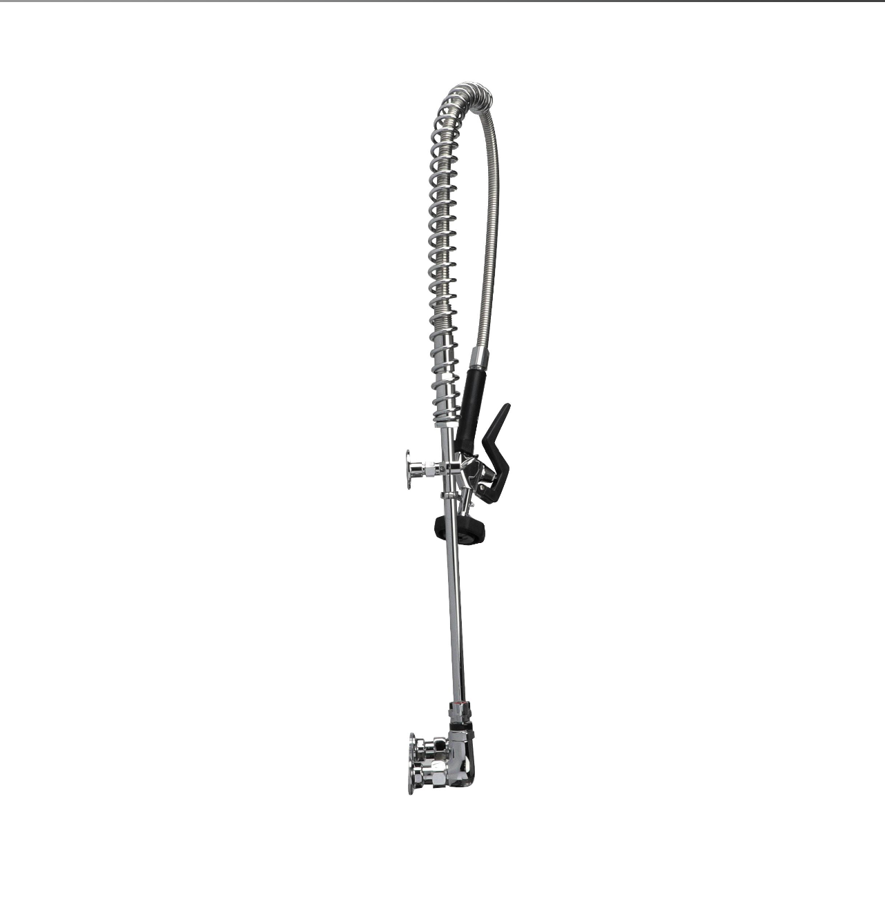 Encore® 8" OC. Brass Chrome Plated Wall Mount Pre Rinse Assembly with Ceramic Valves, Wall Bracket and Stainless Steel Spring
