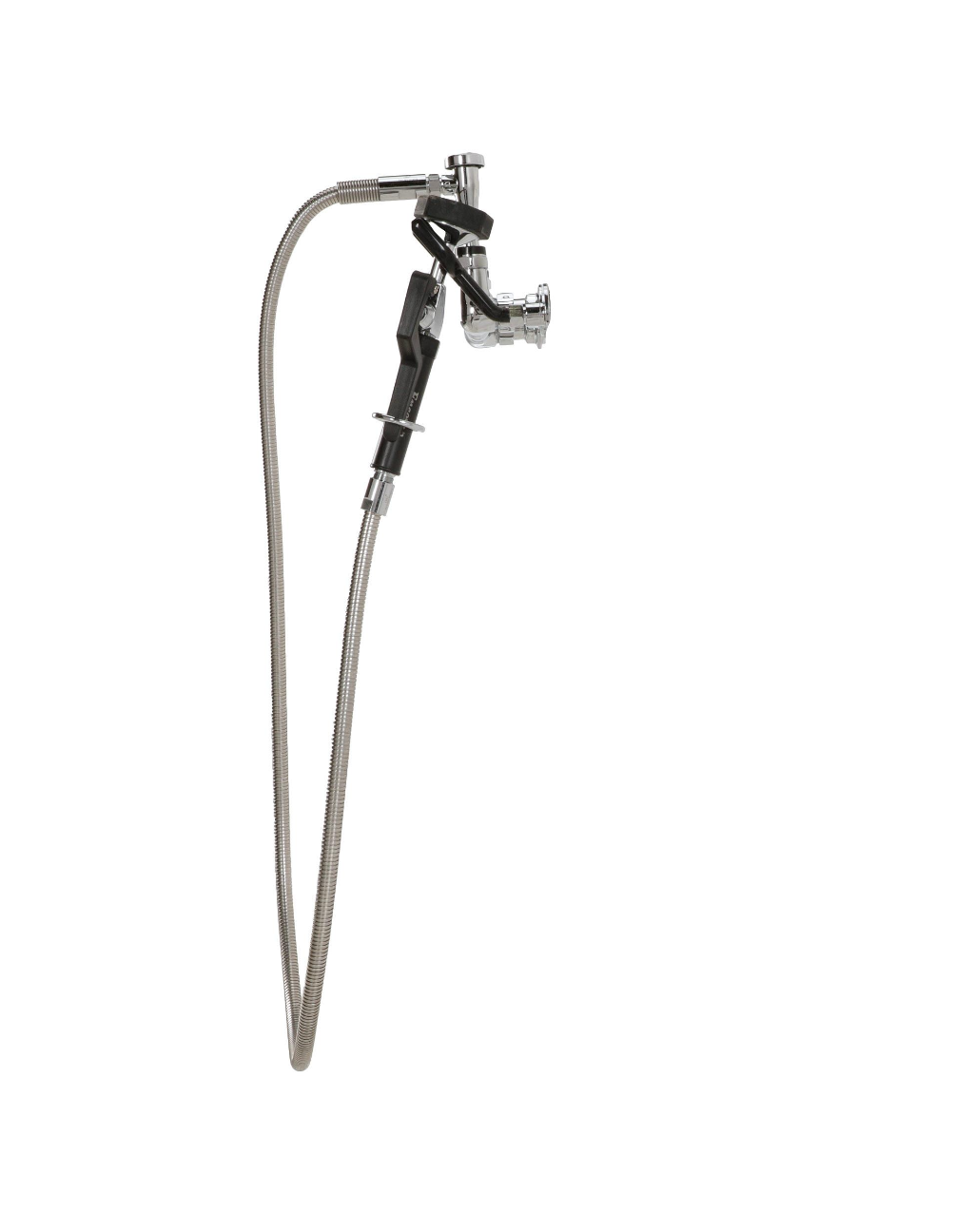 Encore® 8" OC. Brass Chrome Plated Wall Mount Utility Spray Assembly Angled Spray Head Ceramic Valves and 96" Hose