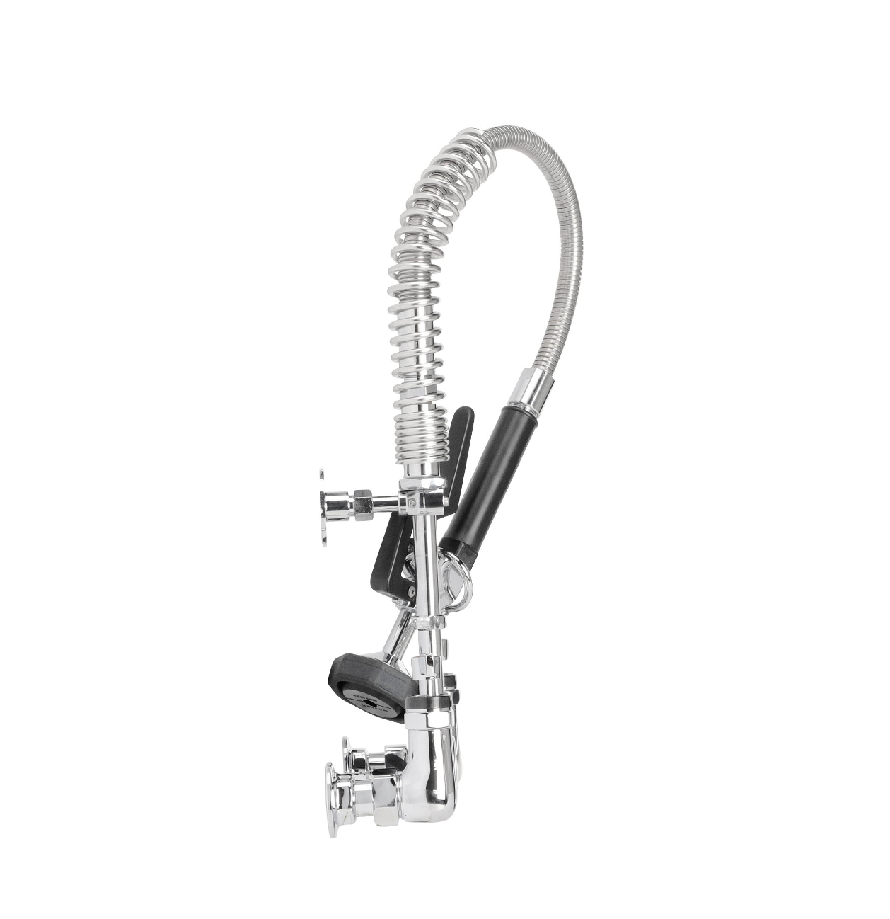 Encore® 8" OC Brass Chrome Plated Mini Pre-Rinse Assembly with Wall Bracket