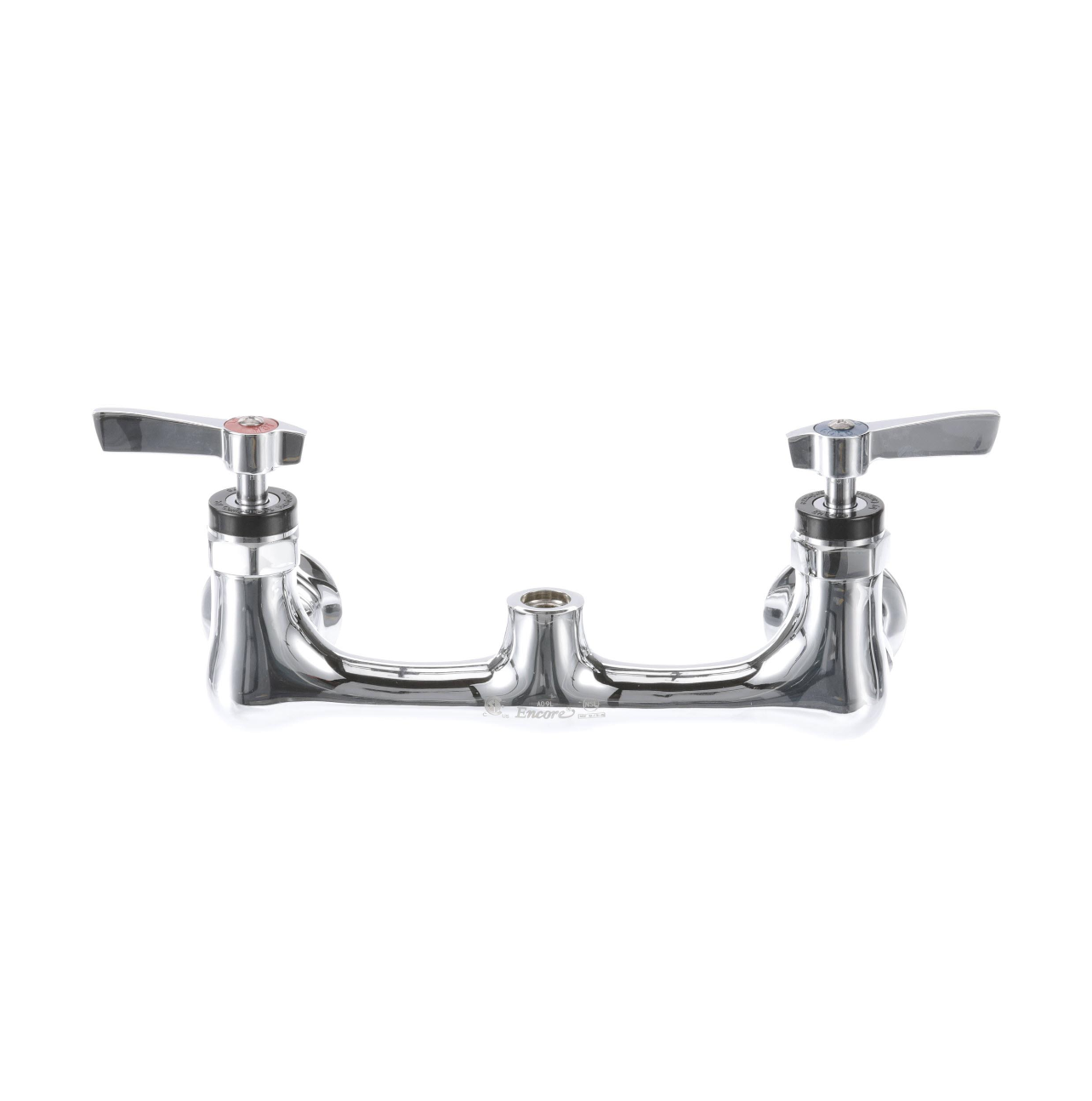 8" OC Encore Brass Chrome Plated Wall Mount Faucet Body only for Pre-Rinse Ceramic Valves
