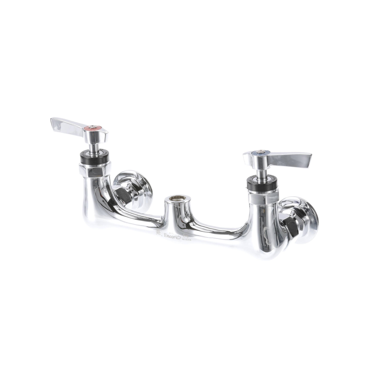 8" OC Encore Brass Chrome Plated Wall Mount Faucet Body only for Pre-Rinse Ceramic Valves
