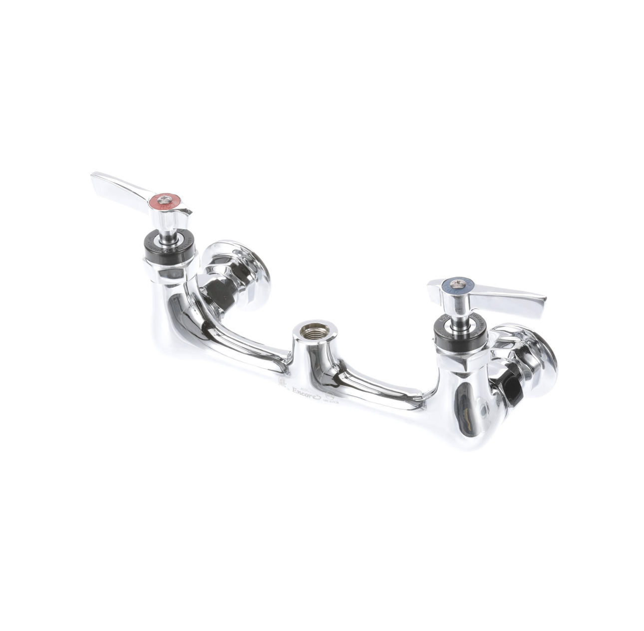 8" OC Encore Brass Chrome Plated Wall Mount Faucet Body only for Pre-Rinse Ceramic Valves