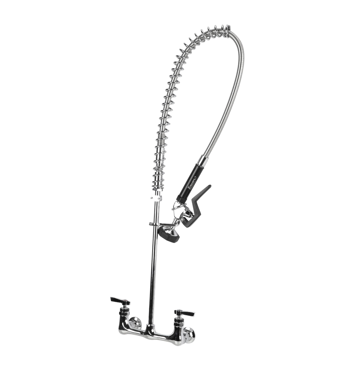 Encore® 8" OC. Brass Chrome Plated Wall Mount Pre Rinse Assembly with Wall Bracket and 96" Hose