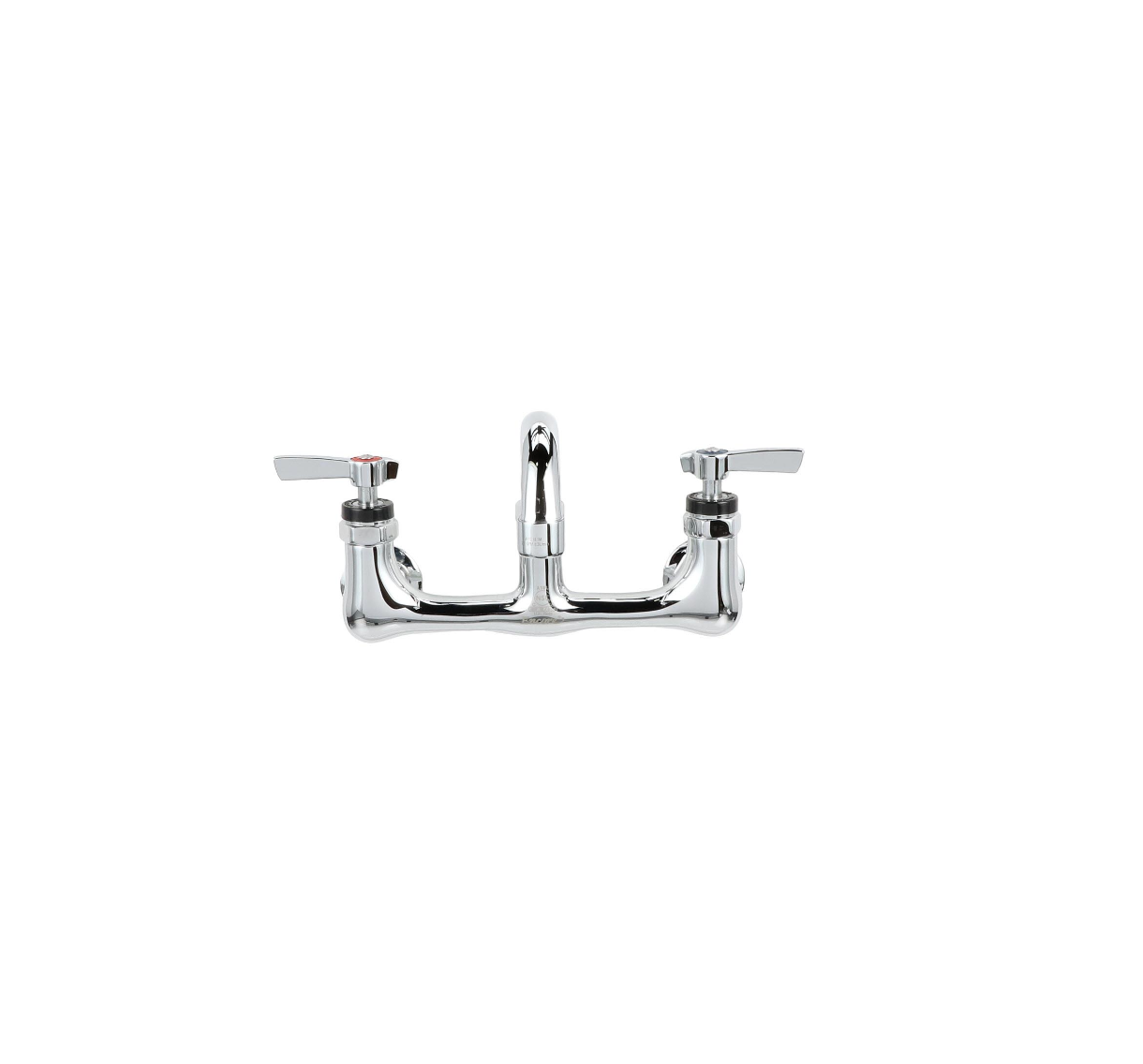 Encore® 8" OC. Brass Chrome Plated Wall Mount Faucet with 12" Swivel Spout