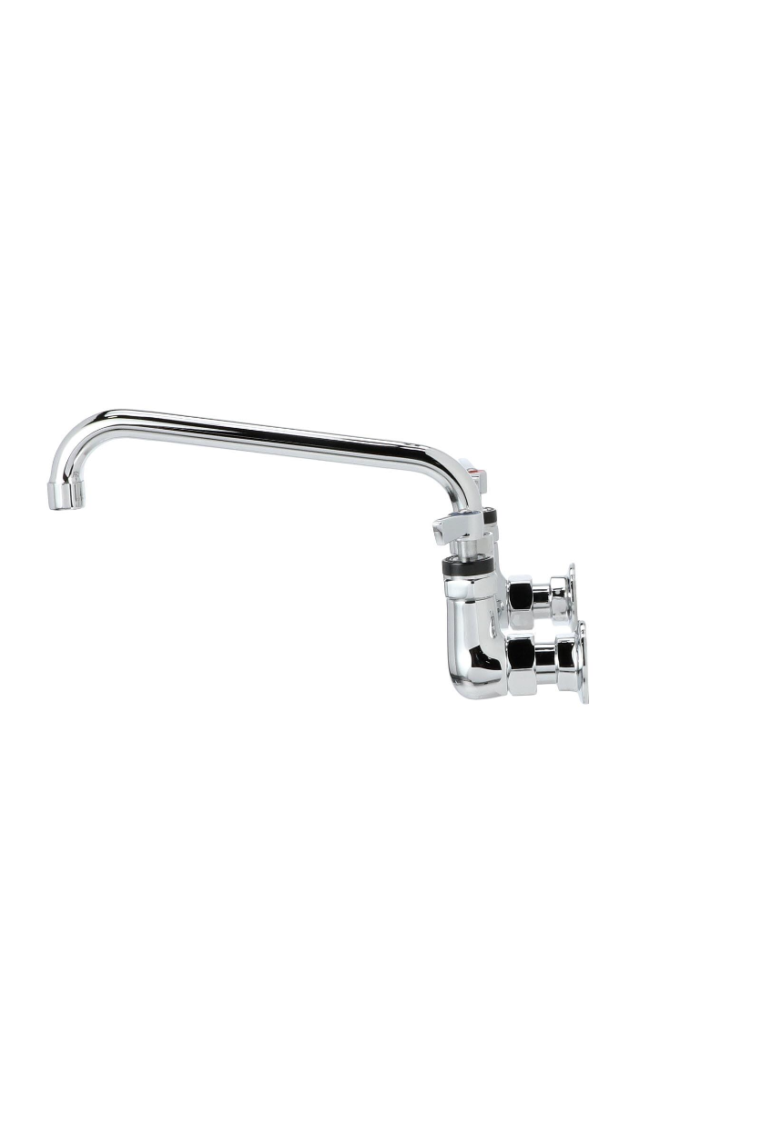 Encore® 8" OC. Brass Chrome Plated Wall Mount Faucet with 12" Swivel Spout