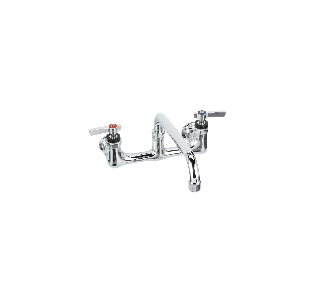 Encore® 8" OC. Brass Chrome Plated Wall Mount Faucet with 12" Swivel Spout