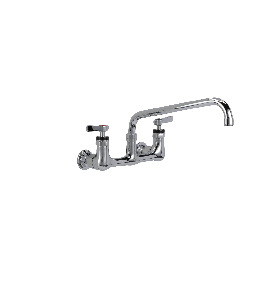 Encore® 8" OC. Brass Chrome Plated Wall Mount Faucet with 12" Swivel Spout