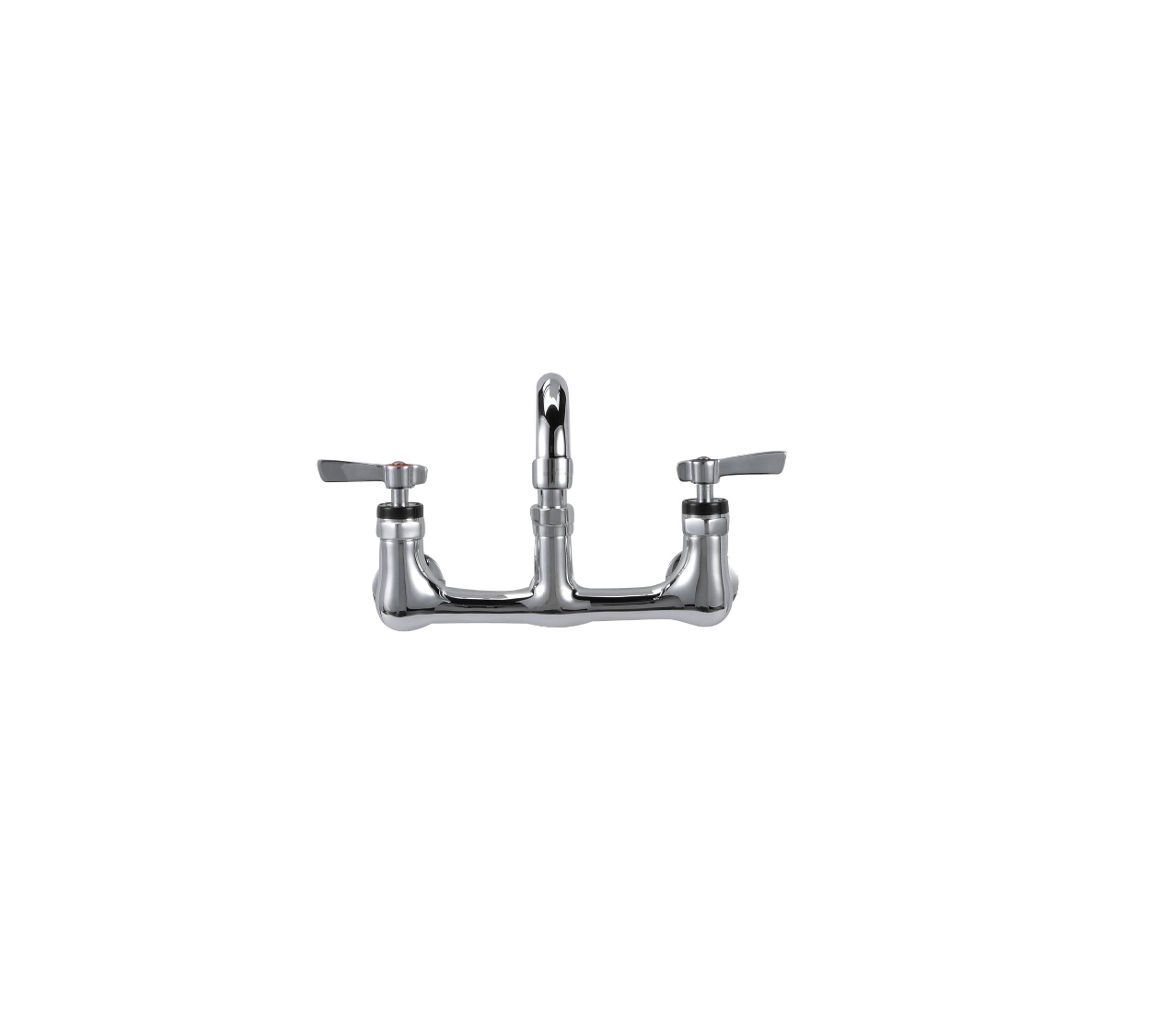 Encore® 8" OC. Brass Chrome Plated Wall Mount Faucet with 12" Swivel Spout