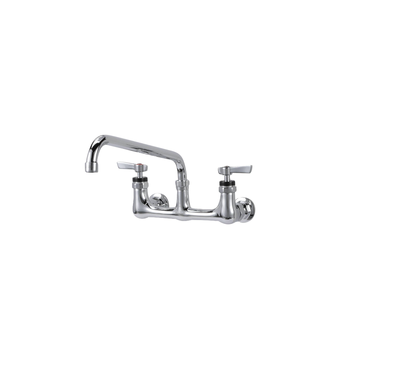 Encore® 8" OC. Brass Chrome Plated Wall Mount Faucet with 12" Swivel Spout
