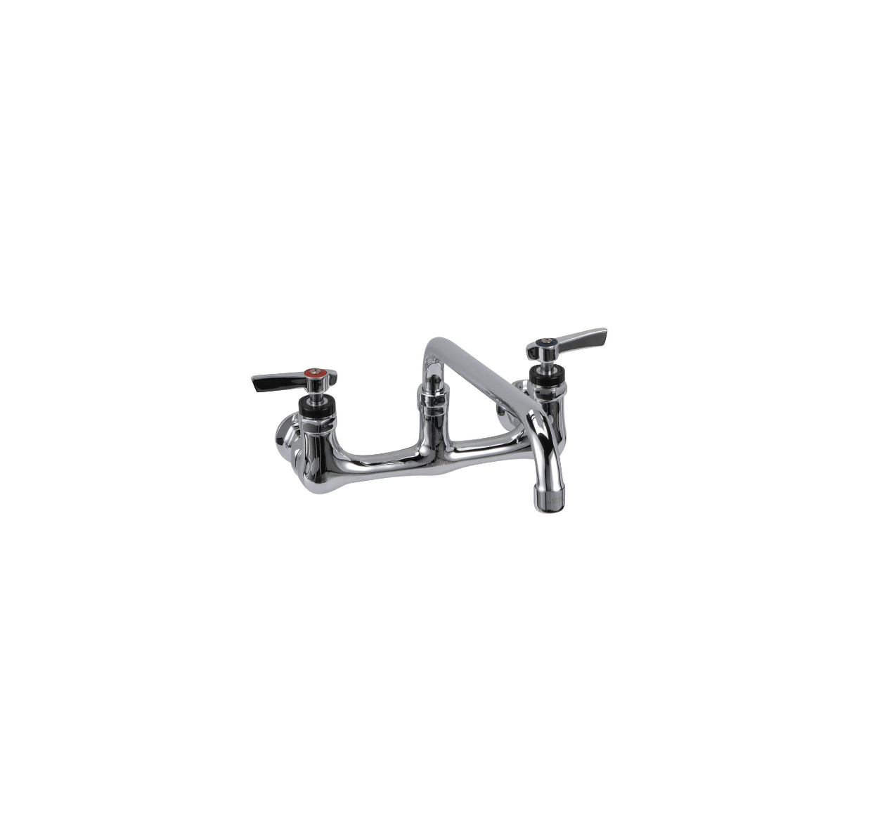 Encore® 8" OC. Brass Chrome Plated Wall Mount Faucet with 12" Swivel Spout