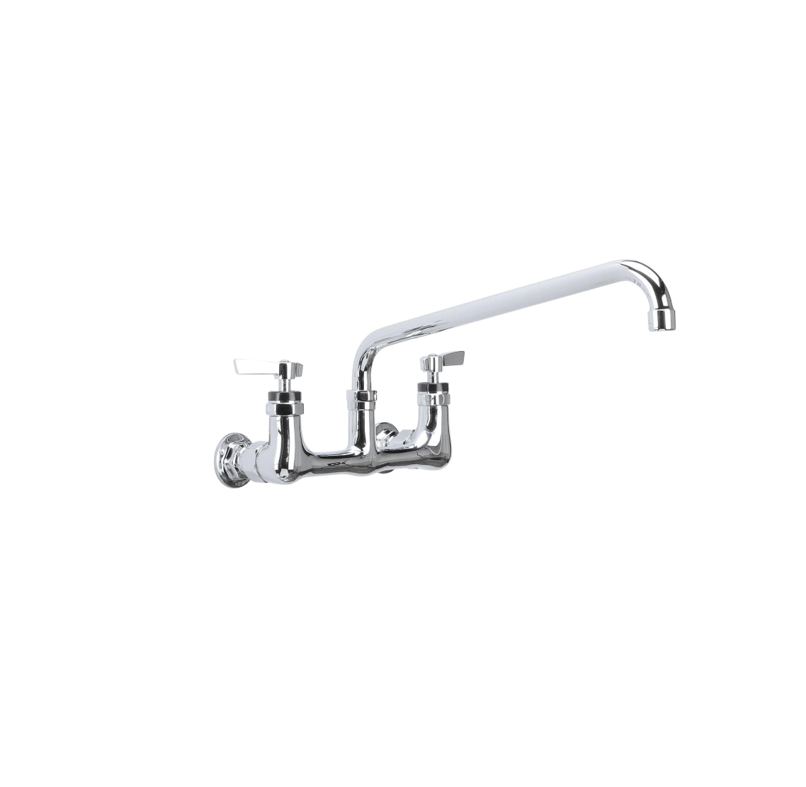 Encore® 8" OC. Brass Chrome Plated Wall Mount Faucet with 14" Swivel Spout