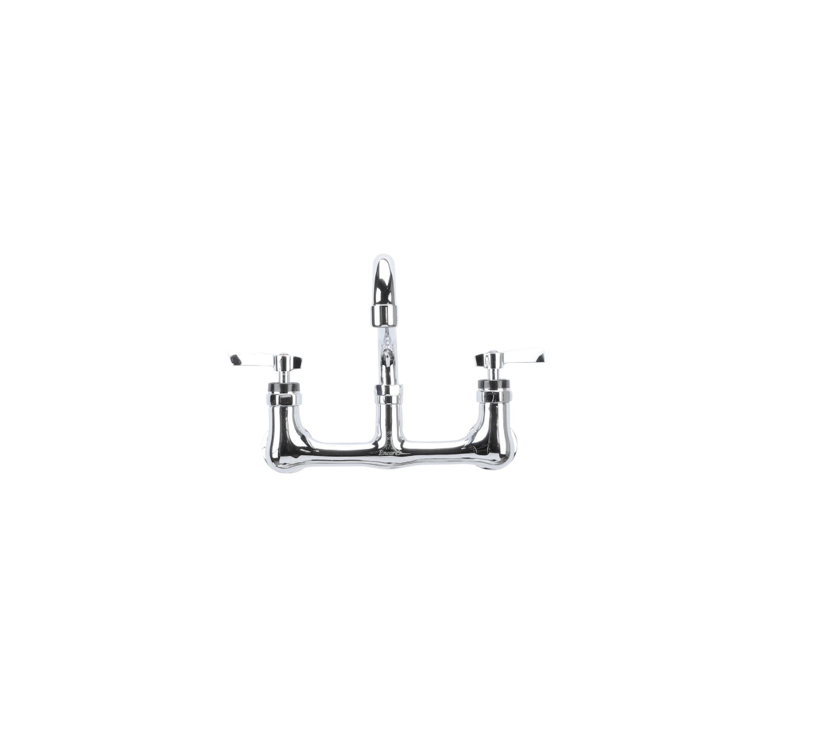 Encore® 8" OC. Brass Chrome Plated Wall Mount Faucet with 14" Swivel Spout