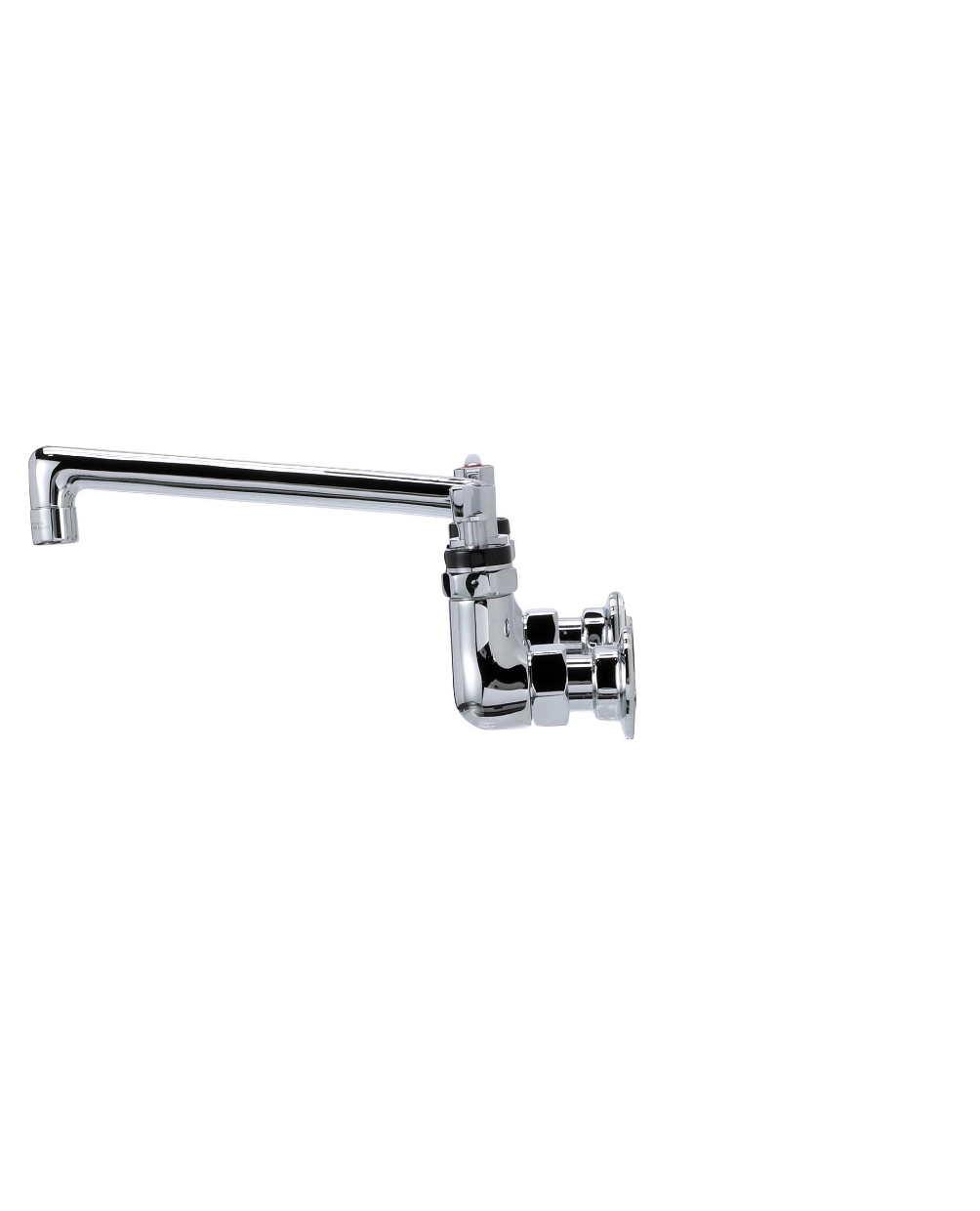 Encore® 8" OC. Brass Chrome Plated Wall Mount Faucet Ceramic Valves with 8" Swivel Cast Spout