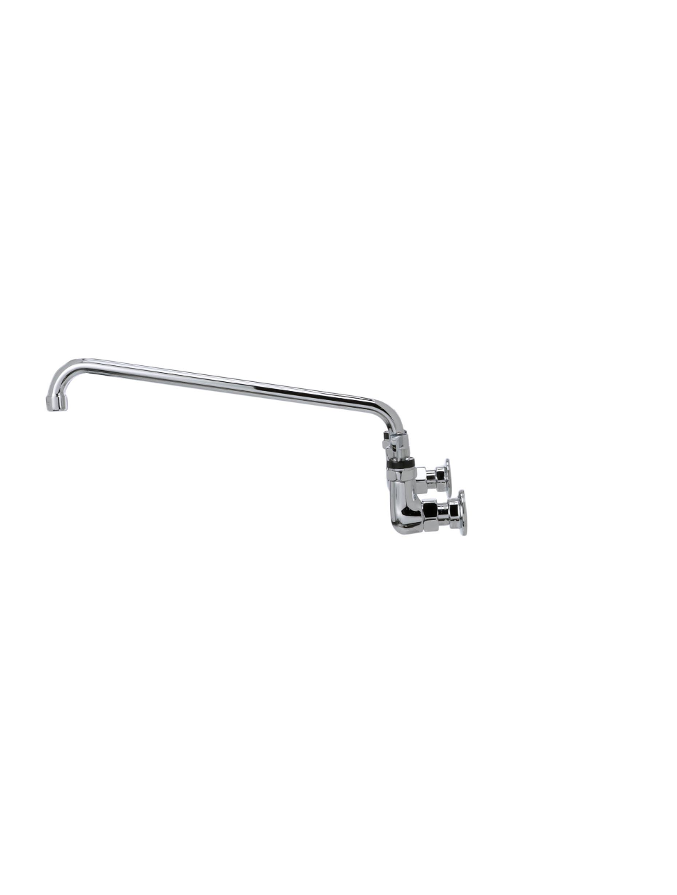 Encore® 8" OC. Brass Chrome Plated Wall Mount Faucet Ceramic Valves with 16" Swivel Spout