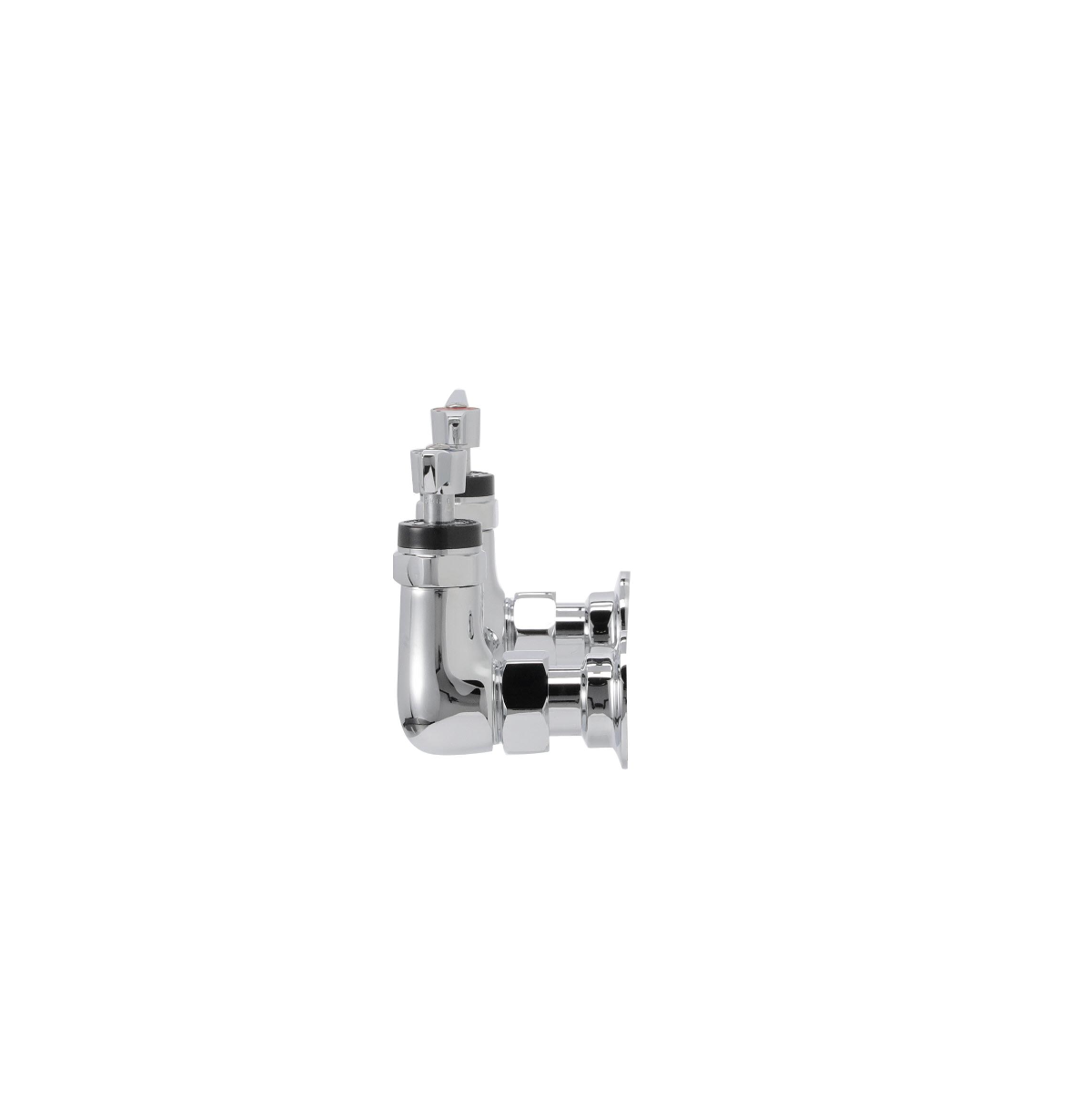 8" OC Encore Brass Chrome Plated Wall Mount Faucet Body Only for Spout