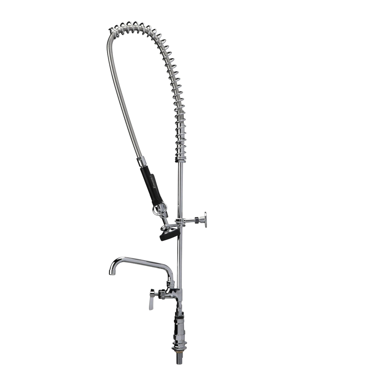 Encore® 4" OC Brass Chrome Plated Elevated Deck Mount Pre-Rinse Assembly with 12" Add-On Faucet