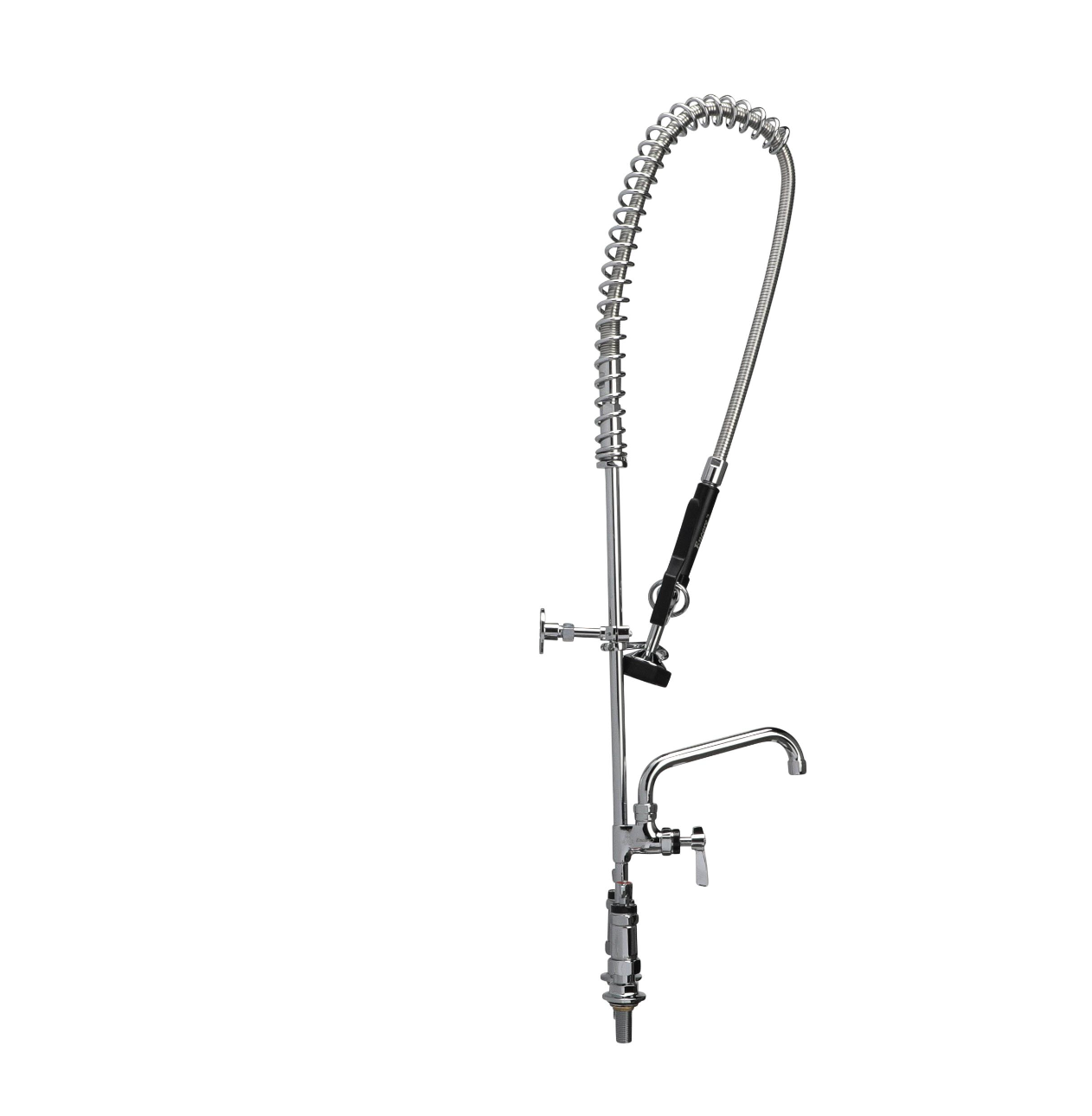 Encore® 4" OC Brass Chrome Plated Elevated Deck Mount Pre-Rinse Assembly with 12" Add-On Faucet
