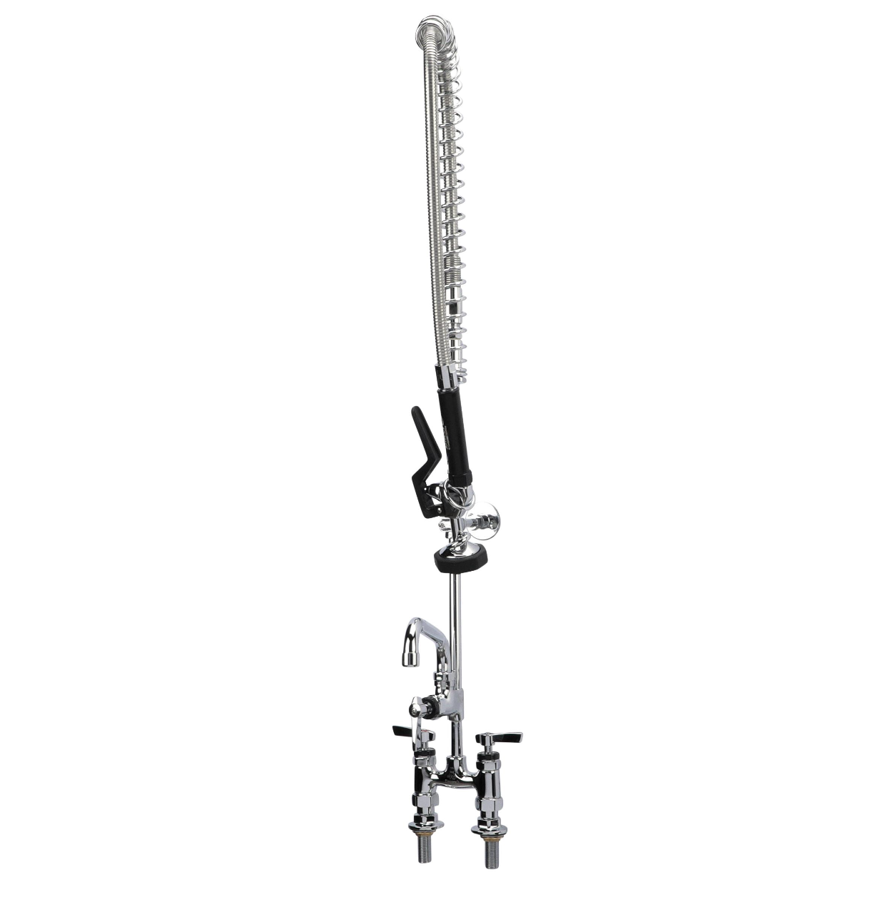 Encore® 4" OC Brass Chrome Plated Elevated Deck Mount Pre-Rinse Assembly with 12" Add-On Faucet