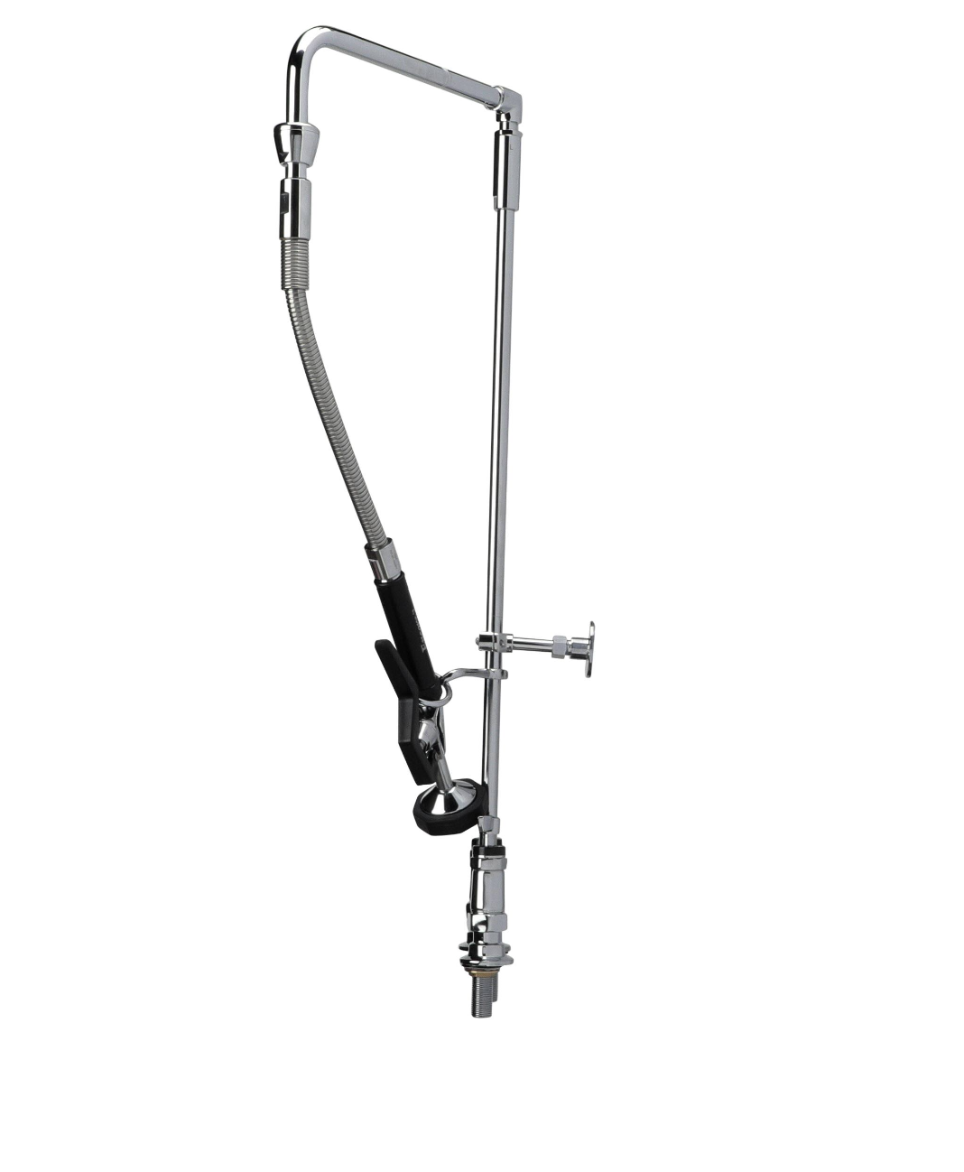 Encore® 4" OC Brass Chrome Plated Elevated Deck Mount Rigid Arm Pre-Rinse with 26" Riser