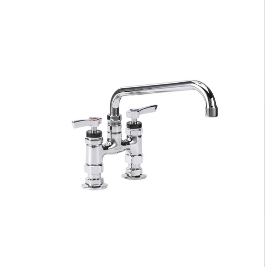 Encore® 4" OC Brass Chrome Plated Elevated Deck Mount Faucet with 10" Swivel Spout