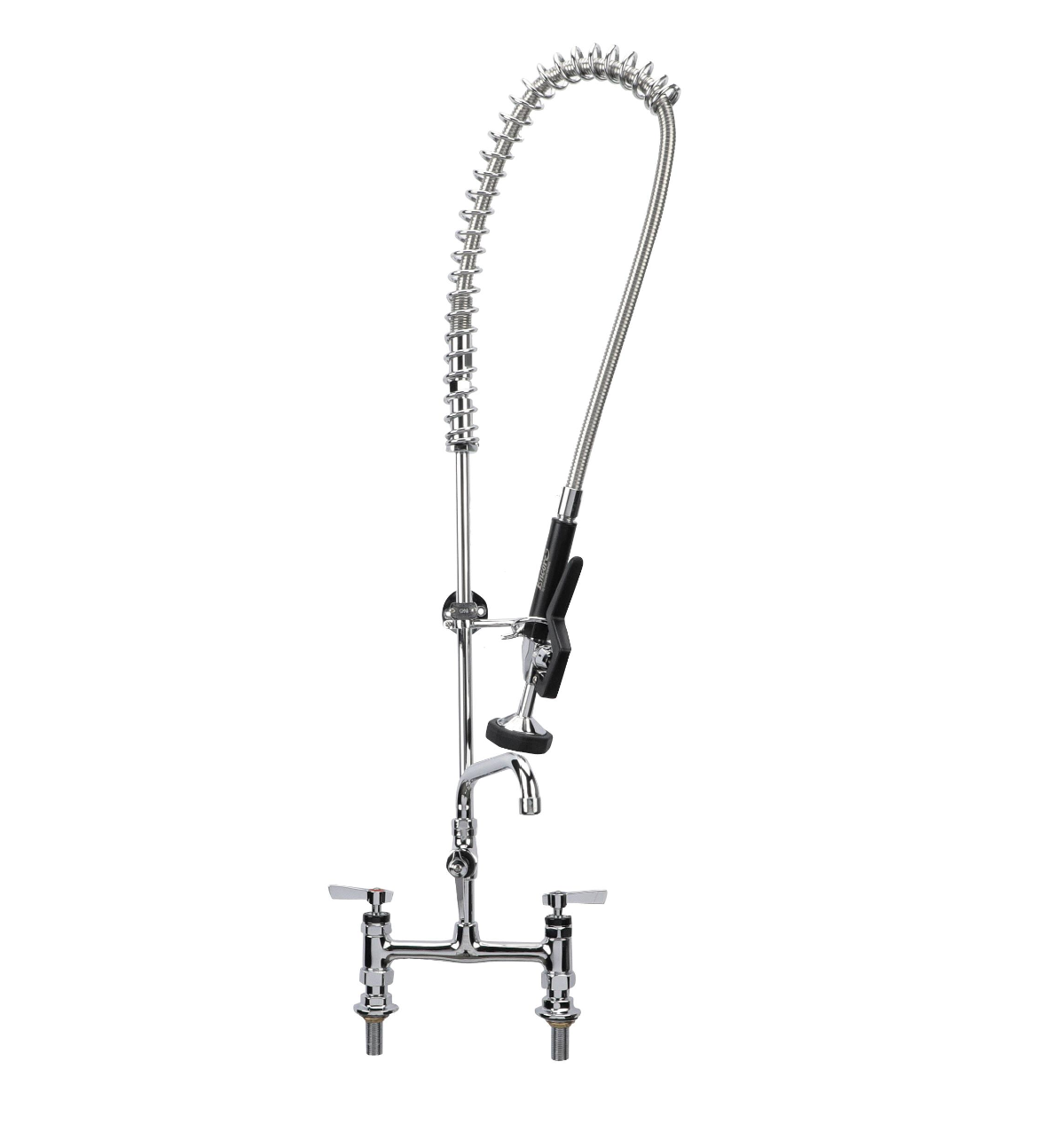 Encore® 8" OC Brass Chrome Plated Deck Mount Pre-Rinse Assembly with 8" Add-On Faucet