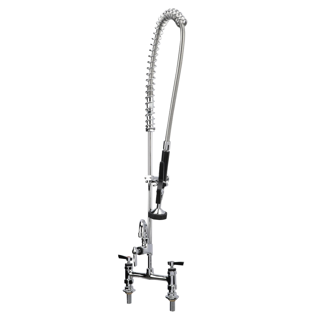 Encore® 8" OC Brass Chrome Plated Deck Mount Pre-Rinse Assembly with 8" Add-On Faucet